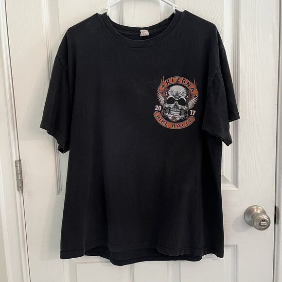 Arizona Bike rally shirt Men’s Size Large 2017 Skeleton Skull Motorcycle - Picture 4 of 8